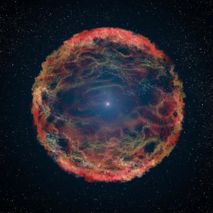 Artists depiction of a supernova