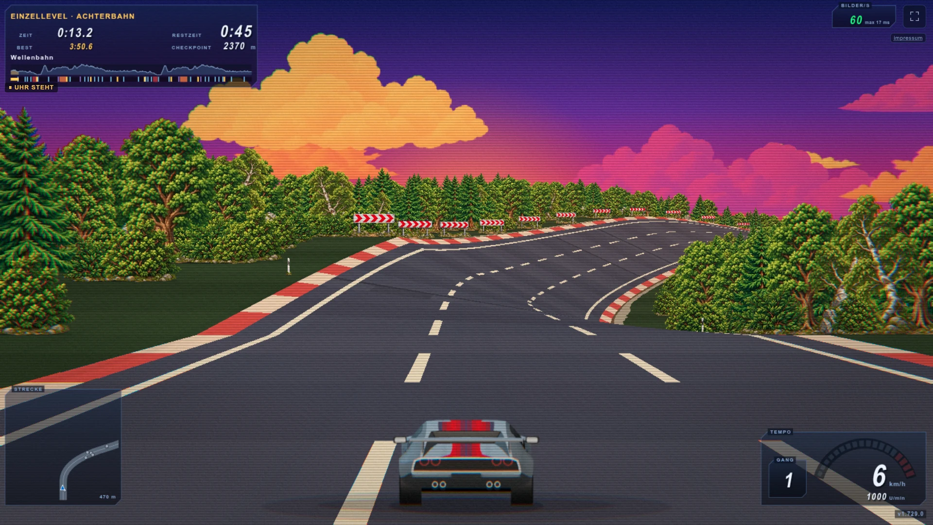 Fluchtpunkt: banked curve in the Roller Coaster level