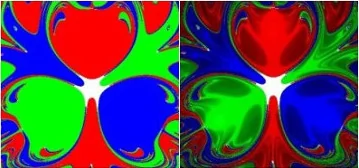 Darkening colors by trace length