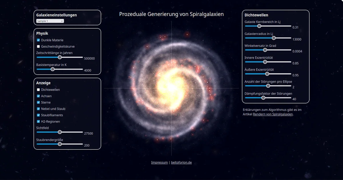 Rendering a Galaxy with the density wave theory